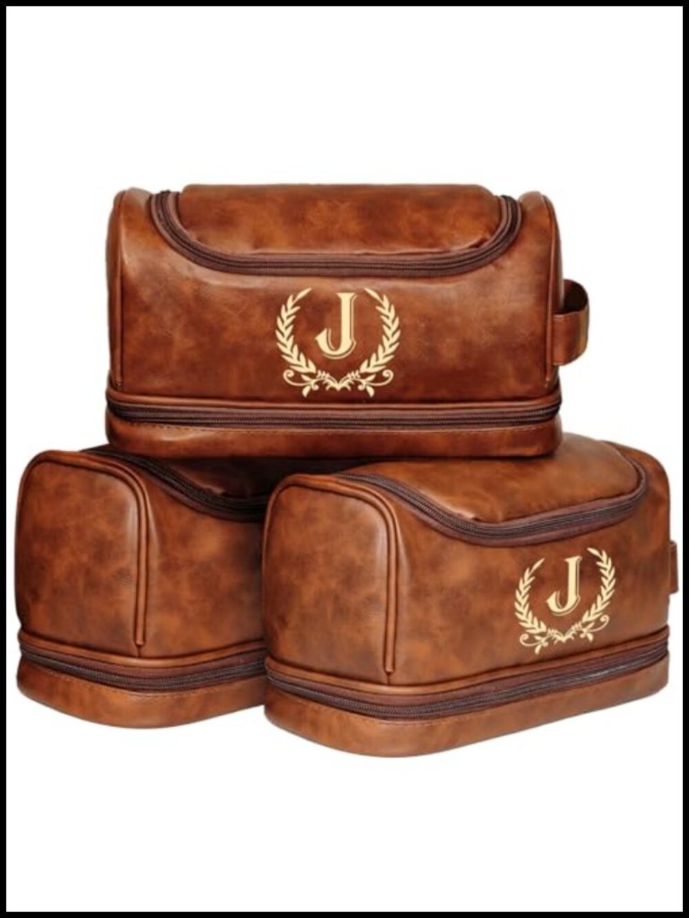 Leather Toiletry Bag Travel Toiletry Kit for Men